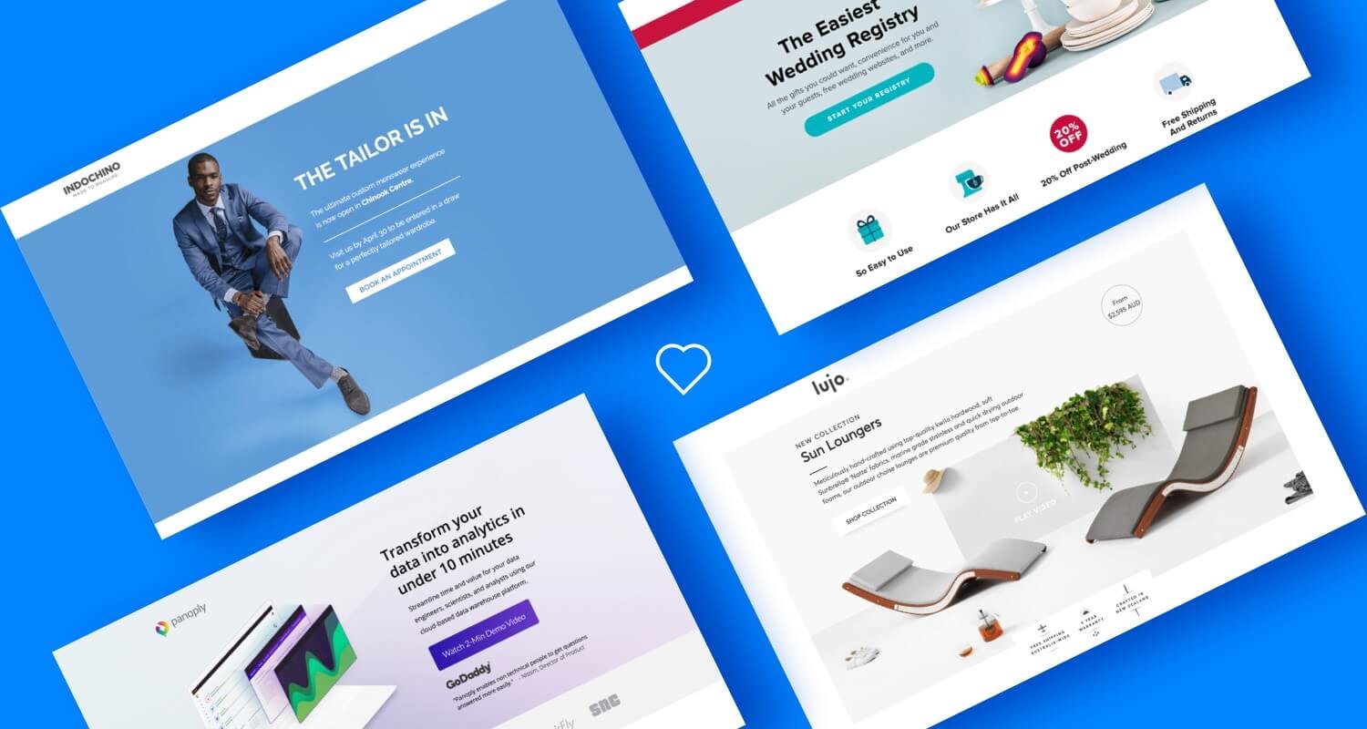 Landing page design